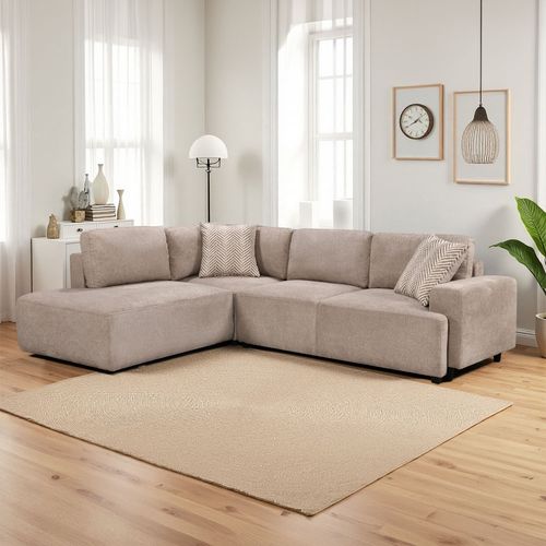 Sala seccional con sofá cama y almacenaje Davie