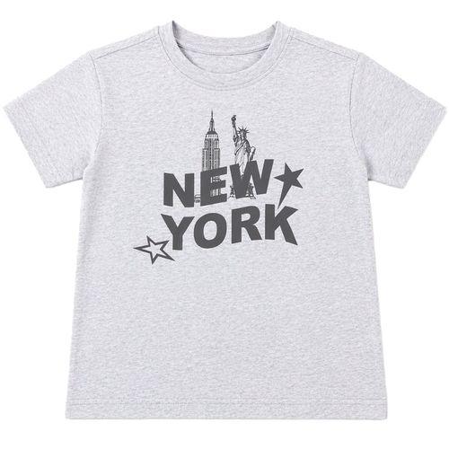 Camiseta gris con estampado New York para niño