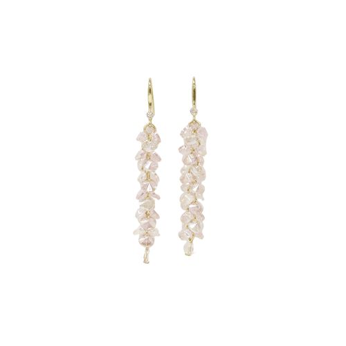Aretes largos de caída de brass para mujer