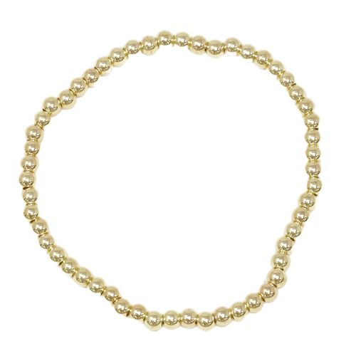 Pulsera elásticade enchape en oro 3 mm-22 cm para mujer
