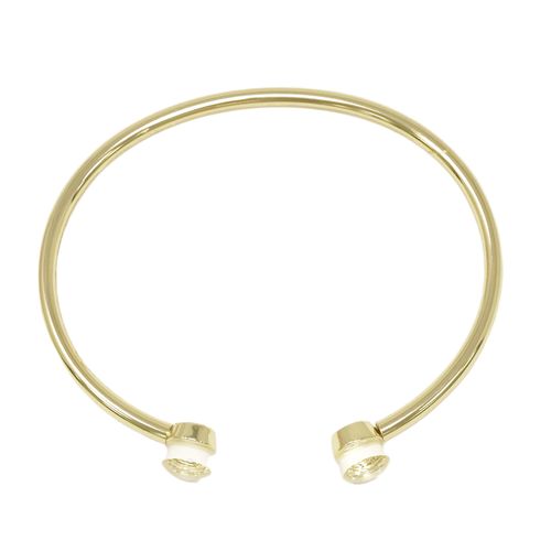 Brazalete rígido de brass dorado 3 mm- 20 cm para mujer