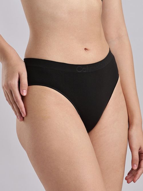 Bikini negro sólido para mujer