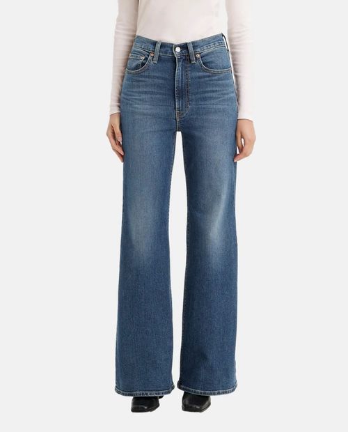 Jeans Levi's Ribcage bells azul denim para mujer