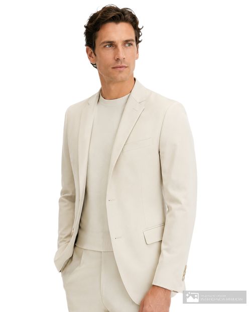 Blazer Unexpected slim fit beige para hombre