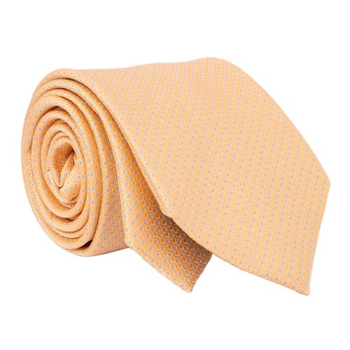 Corbata Nautica amarilla con bordado de puntos