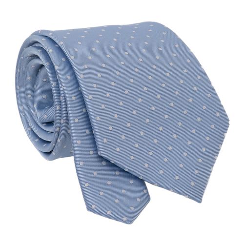 Corbata Nautica celeste con bordado de puntos