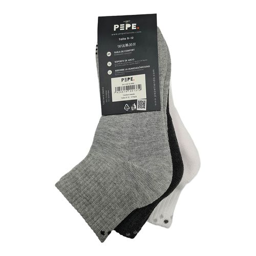 Pack de 3 pares de calcetines cortos Pepe Revolution multicolor para hombre