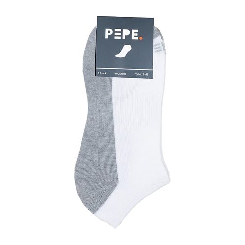 Pack de 3 pares de calcetines cortos Pepe Revolution bicolor para hombre