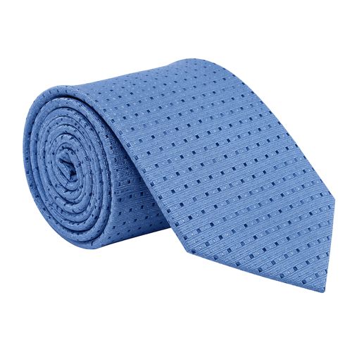 Corbata Zanetti Orange celeste con bordado de cuadros