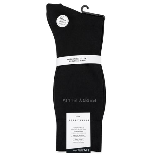 Calcetín de vestir largos Perry Ellis negros para hombre