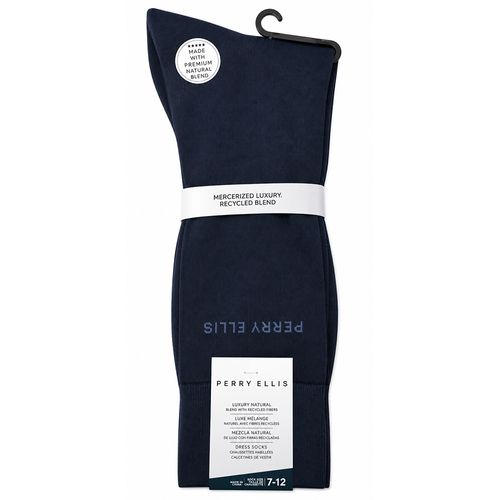 Calcetín de vestir largos Perry Ellis azules para hombre