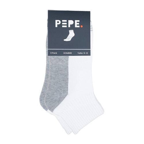 Pack de 3 pares de calcetines cortos Pepe Revolution bicolor para hombre