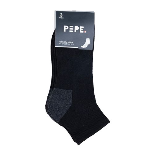 Pack de 3 pares de calcetines cortos Pepe Revolution bicolor para hombre