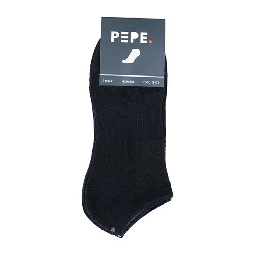 Pack de 3 pares de calcetines cortos Pepe Revolution negros para hombre