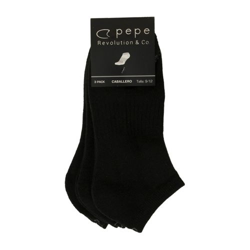 Pack de 3 pares de calcetines cortos Pepe Revolution negros para hombre