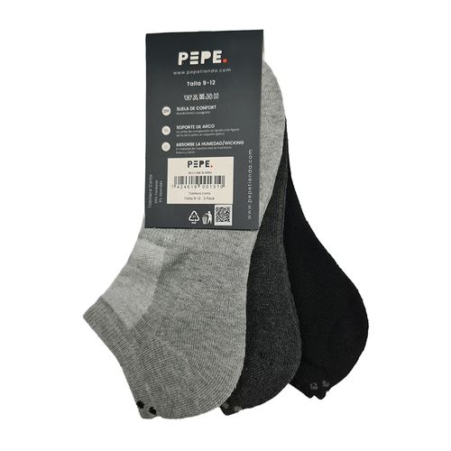 Pack de 3 pares de calcetines cortos Pepe Revolution multicolor para hombre