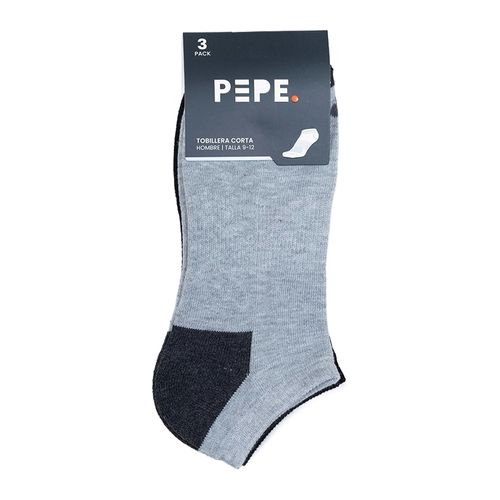 Pack de 3 pares de calcetines cortos Pepe Revolution bicolor para hombre