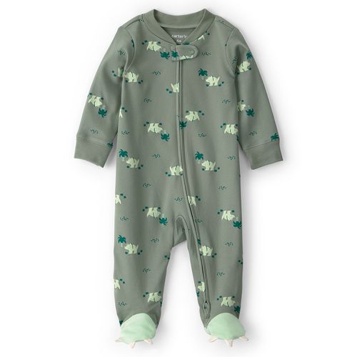 Pijama verde con estampado de dinosaurios para bebé niño