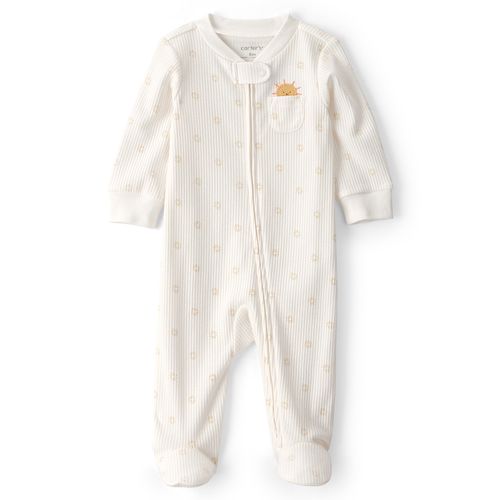 Pijama blanca con estampado de soles para bebé niño