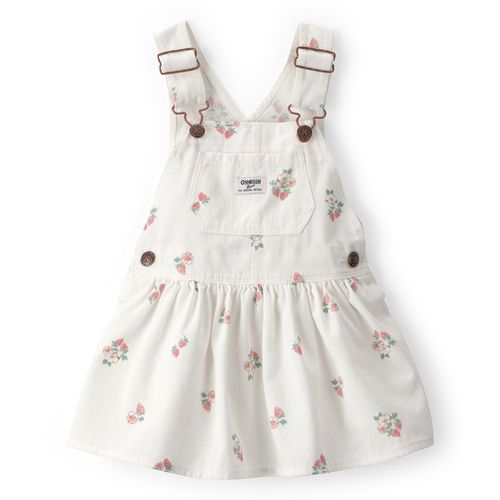 Overol blanco con estampado floral para bebé niña