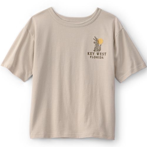 Camiseta beige con estampado para niño