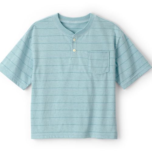 Camiseta celeste rayada para niño