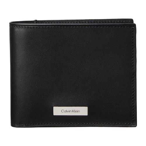 Billetera bifold Calvin Klein negra para hombre