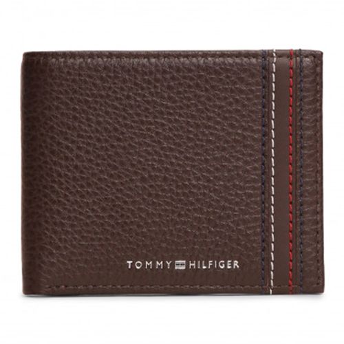 Billetera bifold Tommy Hilfiger café para hombre