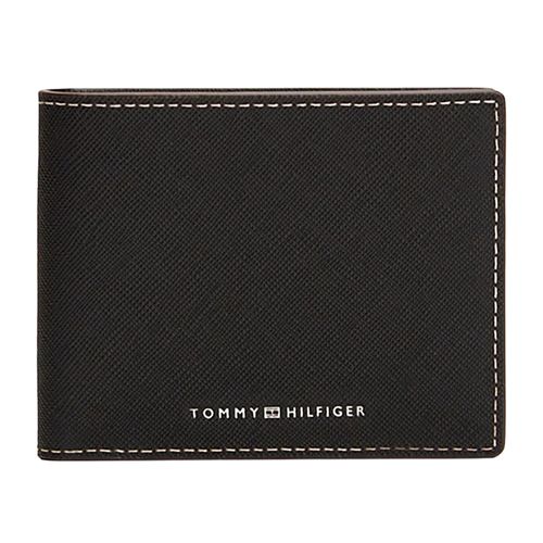 Billetera bifold Tommy Hilfiger negra para hombre