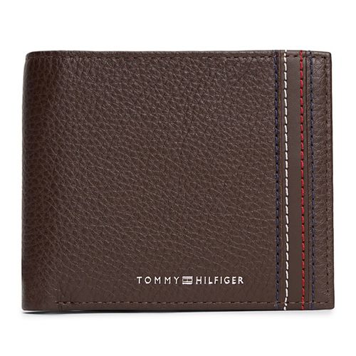 Billetera bifold Tommy Hilfiger café para hombre