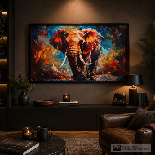 Cuadro Decorativo Elefante 50 x 60 cm