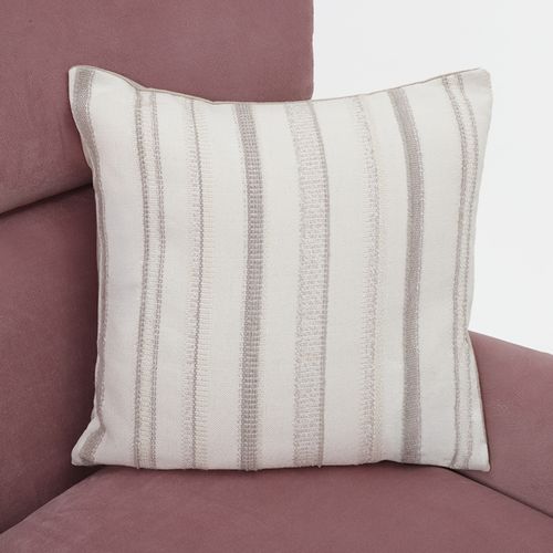 Cojín Jacquard Líneas Taupe 45 x 45 cm