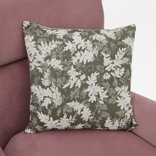 Cojín Jacquard Diseño Hojas 45 x 45 cm