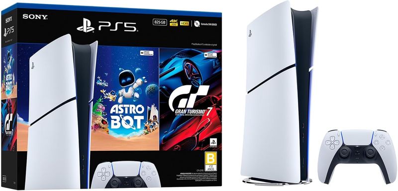Consola PlayStation 5 Edición Digital 825GB + Astro Bot + Gran Turismo 7-1780348409906