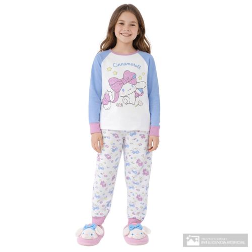 Pijama de 2 piezas multicolor con estampado para niña