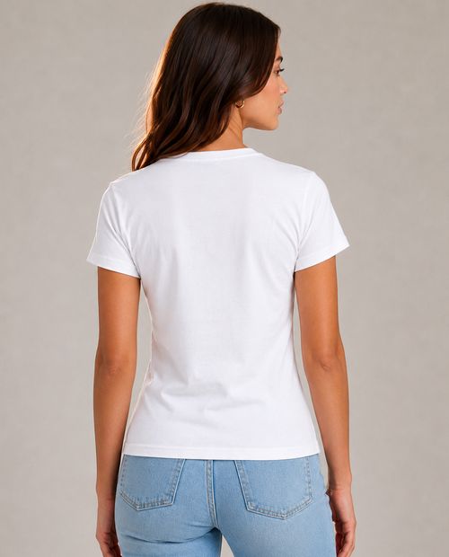 Camiseta con detalle de nudo lateral blanco