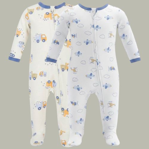 Set de 2 pijamas con estampado de vehículos para bebé niño