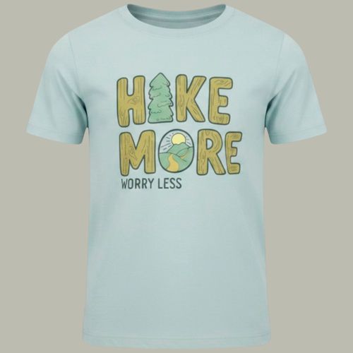Camiseta verde con estampado Hike More para niña