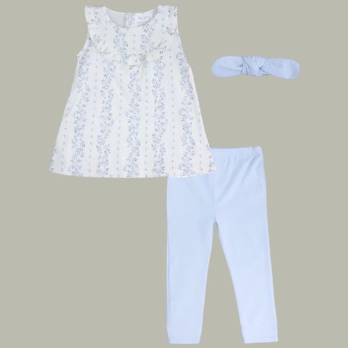 Conjunto de 3 piezas con estampado floral para bebé niña