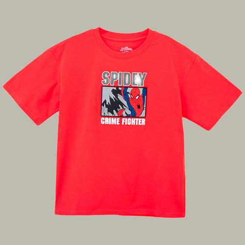 Camiseta roja con estampado de Spider-Man para niño