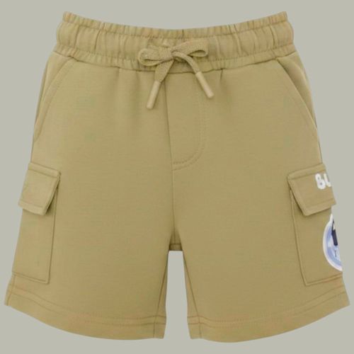 Short verde cargo con bordado de Bluey para niño
