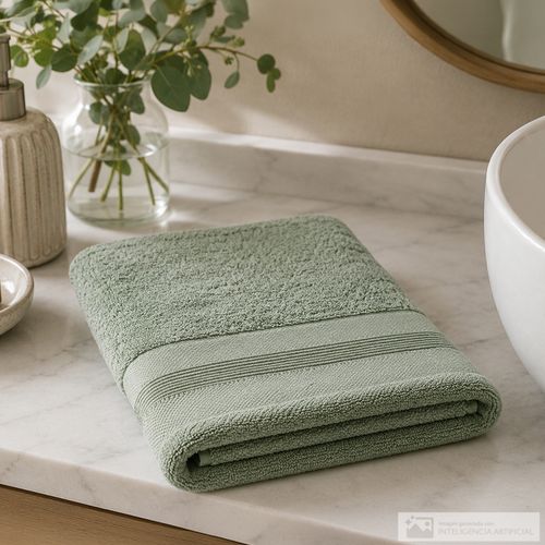 Toalla de mano Spa Luxury verde eucalipto
