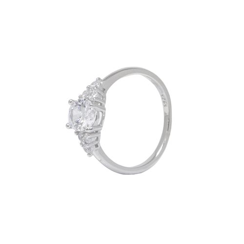 Anillo con zirconia de plata