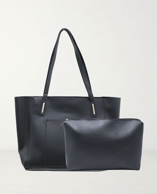 Cartera tote Sabrina negra para mujer