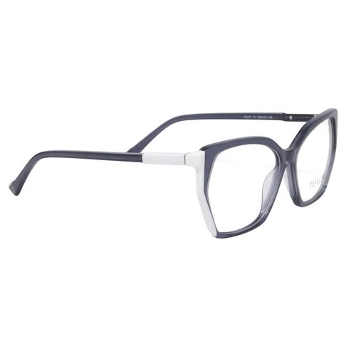 Aro completo geométrico acetato gris Thalia para mujer