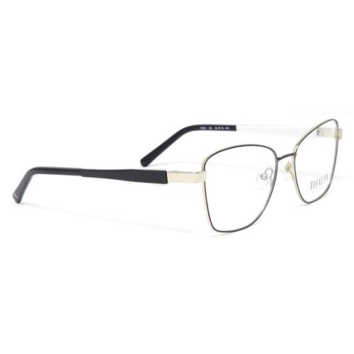 Aro completo geométrico metálico negro Thalia para mujer