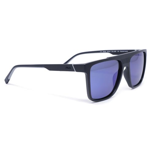 Lentes de sol Fila polarizados para hombre color negro con lentes azules espejo