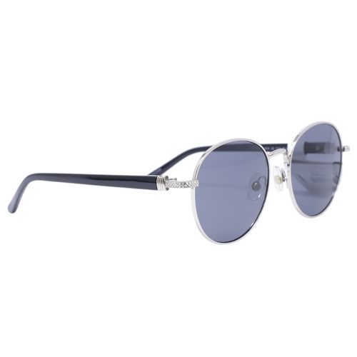 Lentes de sol redondos plateados para mujer Nine West