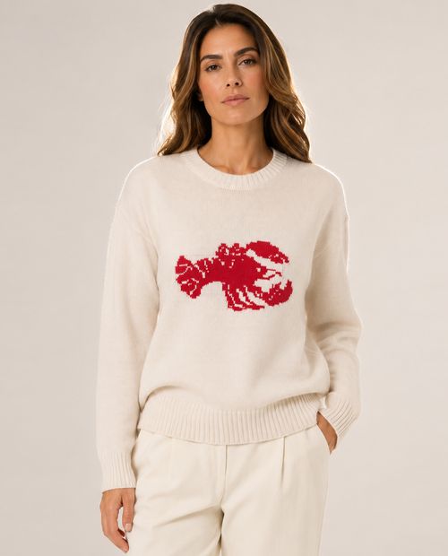 Suéter pullover con estampado de animal