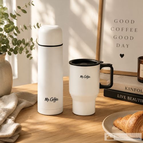 Set de Termo y Mug Gibson de acero inoxidable